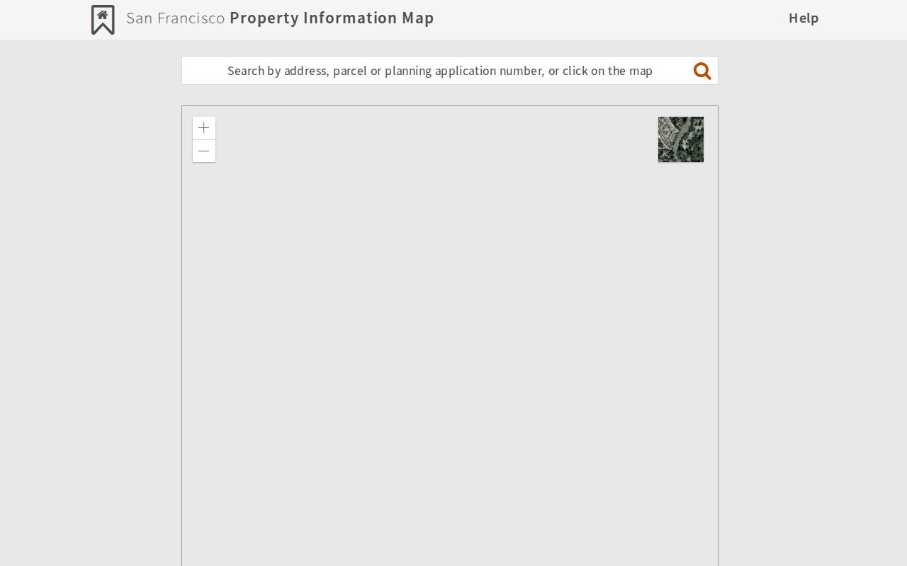 San Francisco Property Information Map address search for a street directory